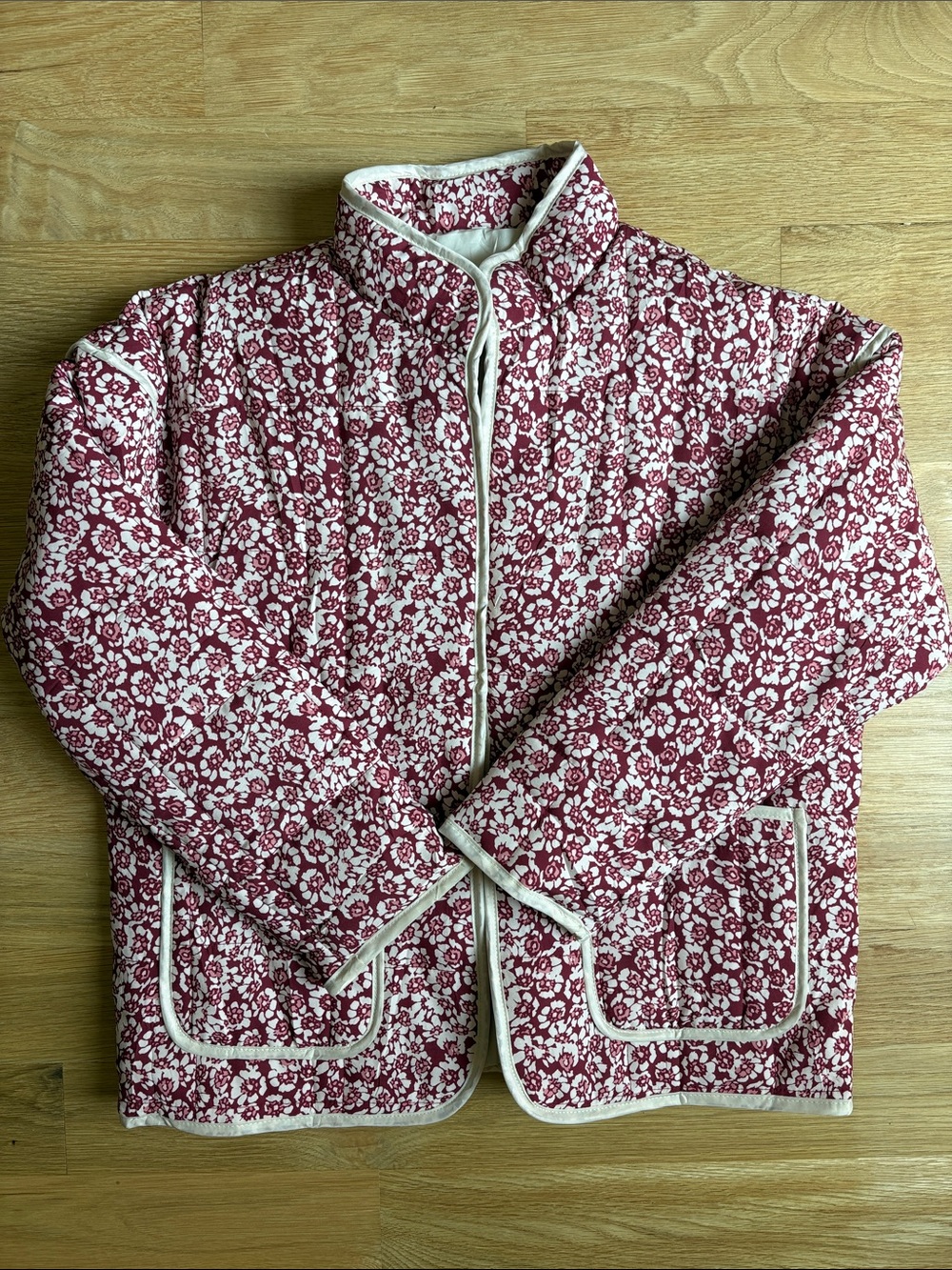 WOMENS | Floral Quilted Jacket - Pink/White